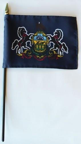 [21369] Pennsylvania 4" x 6" Mounted Flags