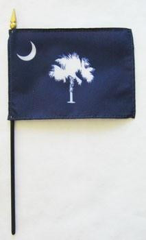 [21443] South Carolina 4" x 6" Mounted Flags