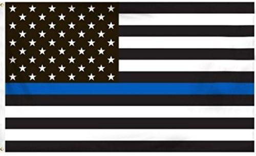 [THINBLUELINE35] USA Thin Blue Line 3' x 5' Polyester Flag