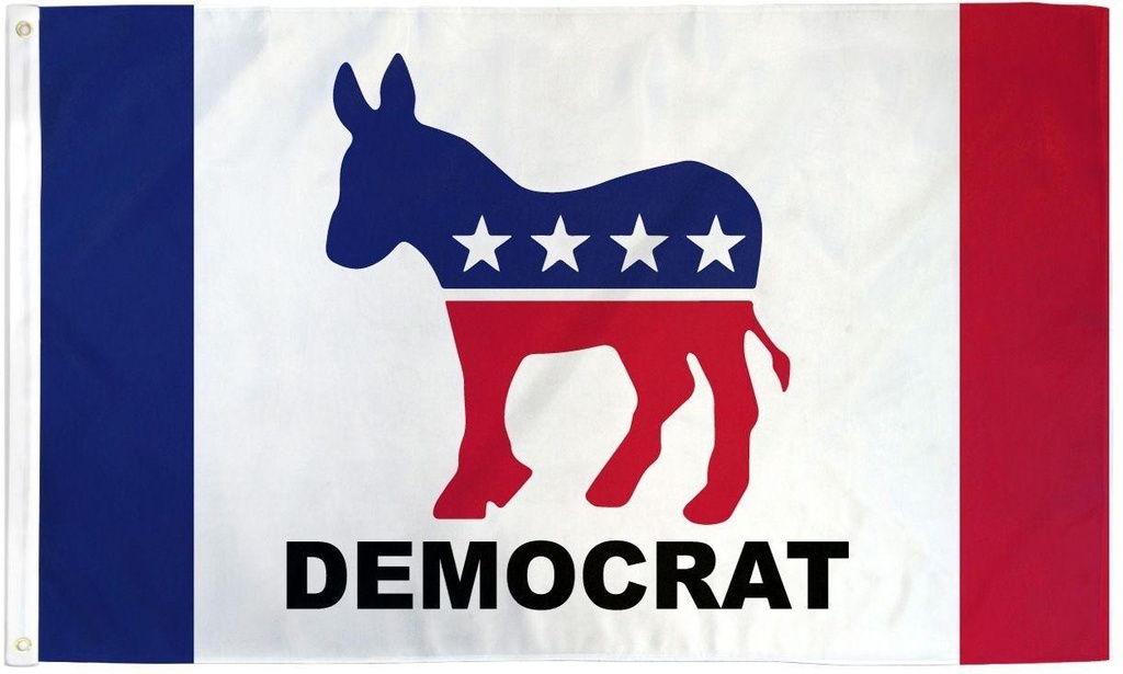 [USA-062] Democrat Flag 3x5ft Poly